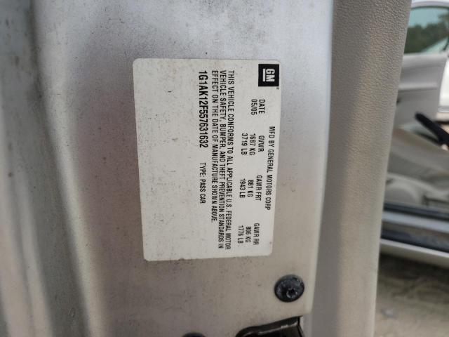 Photo 10 from auction – 2005 CHEVROLET COBALT with VIN 1G1AK12F557631632