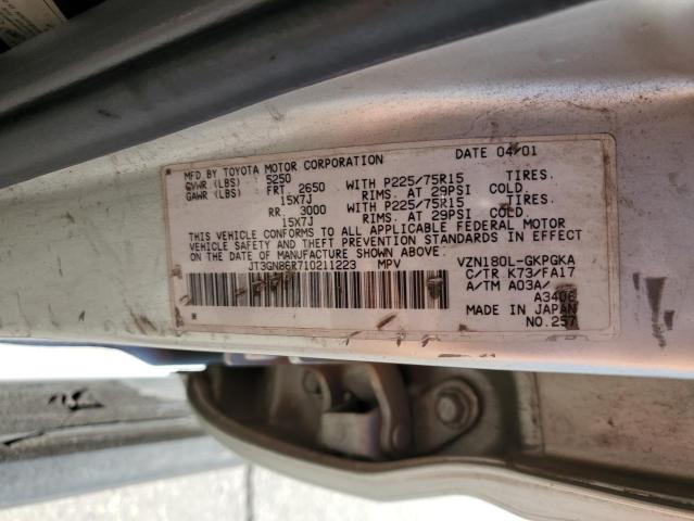 Photo 10 from auction – 2001 TOYOTA 4RUNNER SR with VIN JT3GN86R710211223