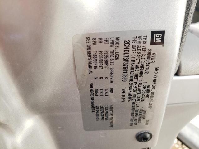 Photo 10 from auction – 2007 CHEVROLET EQUINOX LT with VIN 2CNDL73F376010889