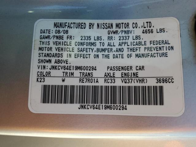 Photo 10 from auction – 2009 INFINITI G37 BASE with VIN JNKCV64E19M600294