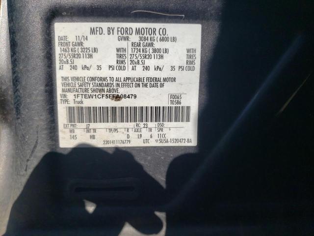 Photo 10 from auction – 2015 FORD F150 SUPER with VIN 1FTEW1CF5FFA08479