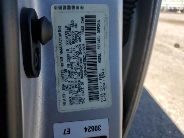 Photo 10 from auction – 2009 TOYOTA COROLLA BA with VIN 1NXBU40E59Z157265
