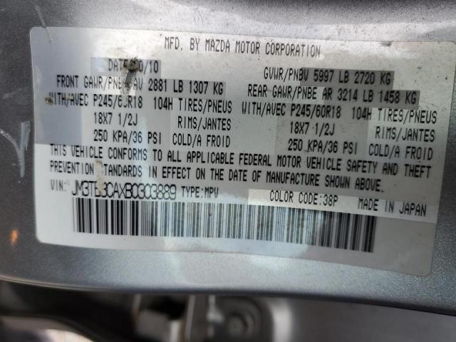 Photo 10 from auction – 2011 MAZDA CX-9 with VIN JM3TB3CAXB0303889