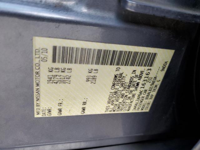 Photo 10 from auction – 2010 NISSAN ALTIMA BAS with VIN 1N4AL2AP6AC163163
