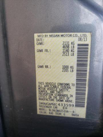 Photo 10 from auction – 2014 NISSAN MAXIMA S with VIN 1N4AA5AP6EC433599