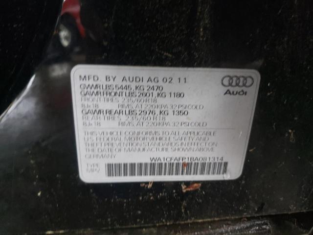 Photo 10 from auction – 2011 AUDI Q5 PREMIUM with VIN WA1CFAFP1BA081314