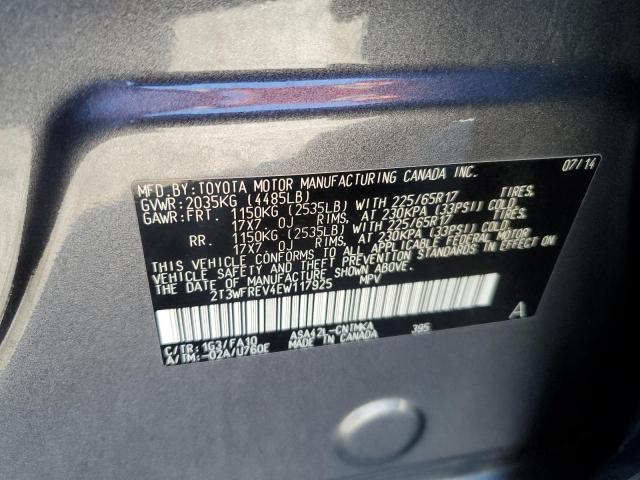 Photo 10 from auction – 2014 TOYOTA RAV4 XLE with VIN 2T3WFREV4EW117925
