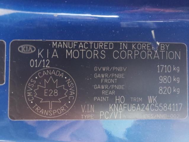 Photo 10 from auction – 2012 KIA FORTE EX with VIN KNAFU6A24C5584117