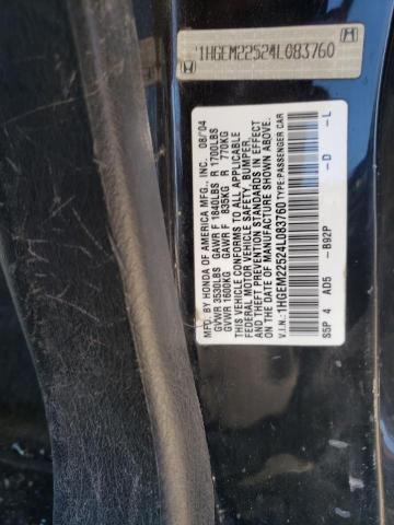 Photo 10 from auction – 2004 HONDA CIVIC LX with VIN 1HGEM22524L083760