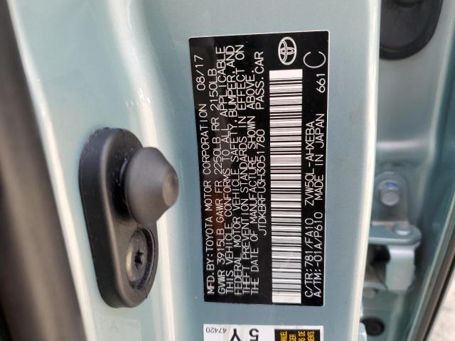 Photo 10 from auction – 2017 TOYOTA PRIUS with VIN JTDKBRFU3H3051780