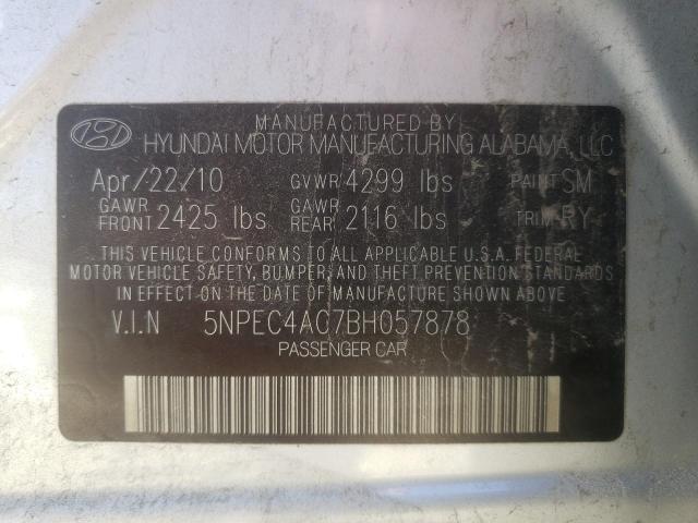 Photo 10 from auction – 2011 HYUNDAI SONATA SE with VIN 5NPEC4AC7BH057878