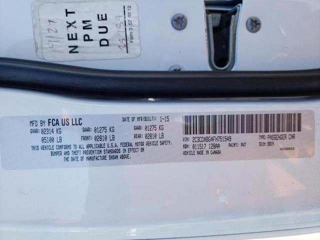 Photo 10 from auction – 2015 DODGE CHARGER SE with VIN 2C3CDXBG4FH751549