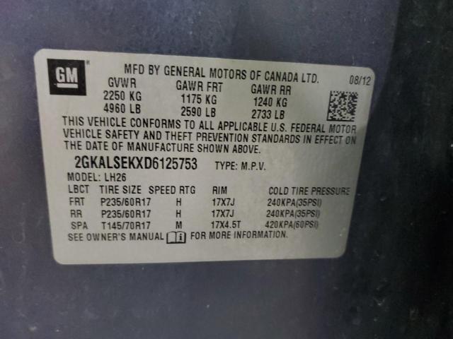 Photo 10 from auction – 2013 GMC TERRAIN SL with VIN 2GKALSEKXD6125753