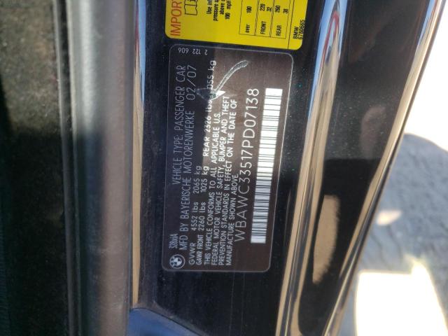 Photo 10 from auction – 2007 BMW 328 XI with VIN WBAWC33517PD07138