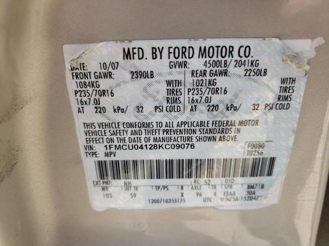Photo 10 from auction – 2008 FORD ESCAPE LIM with VIN 1FMCU04128KC09076