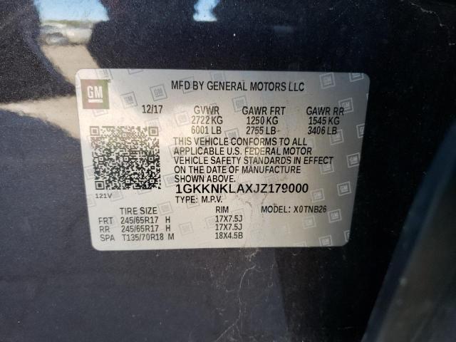 Photo 10 from auction – 2018 GMC ACADIA SLE with VIN 1GKKNKLAXJZ179000