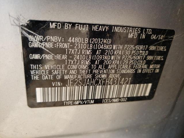Photo 10 from auction – 2015 SUBARU FORESTER 2 with VIN JF2SJAHCXFH431421