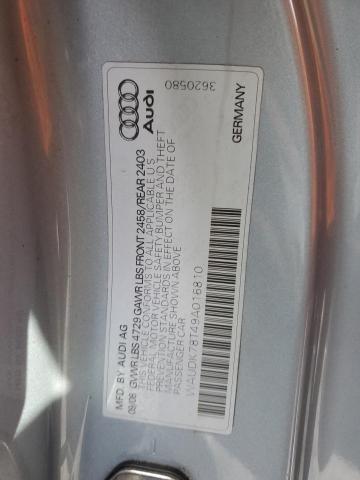 Photo 10 from auction – 2009 AUDI A5 QUATTRO with VIN WAUDK78T49A016810