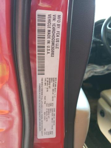 Photo 10 from auction – 2021 DODGE DURANGO GT with VIN 1C4RDHDG5MC658953