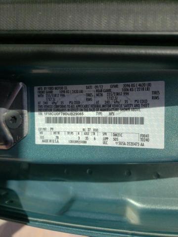 Photo 10 from auction – 2013 FORD ESCAPE S with VIN 1FMCU0F78DUB29085