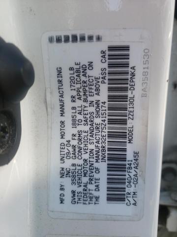 Photo 10 from auction – 2005 TOYOTA COROLLA CE with VIN 1NXBR32E75Z415174