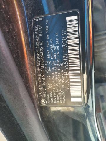 Photo 10 from auction – 2002 BMW X5 4.4I with VIN 5UXFB33512LH30032