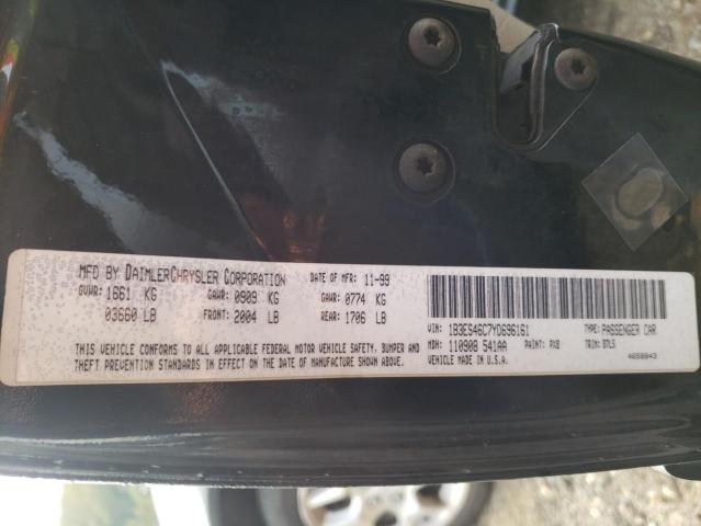 Photo 10 from auction – 2000 DODGE NEON BASE with VIN 1B3ES46C7YD696161