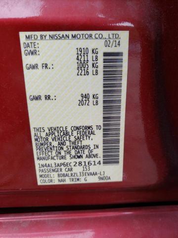 Photo 10 from auction – 2014 NISSAN ALTIMA 2.5 with VIN 1N4AL3AP6EC281614