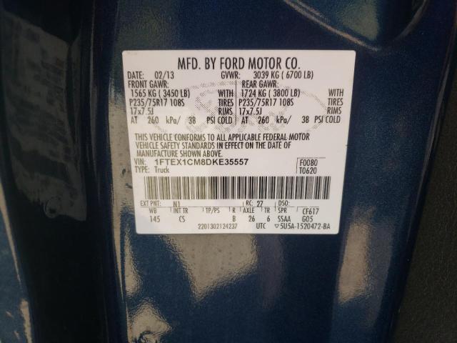 Photo 10 from auction – 2013 FORD F150 SUPER with VIN 1FTEX1CM8DKE35557