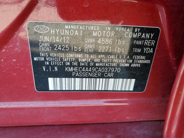 Photo 10 from auction – 2012 HYUNDAI SONATA HYB with VIN KMHEC4A49CA037970