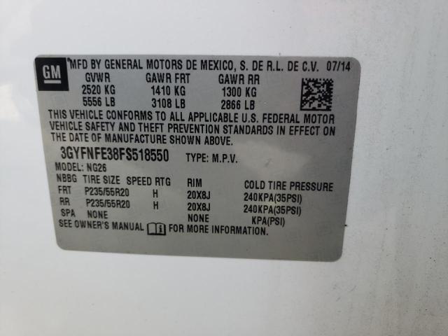 Photo 10 from auction – 2015 CADILLAC SRX PERFOR with VIN 3GYFNFE38FS518550
