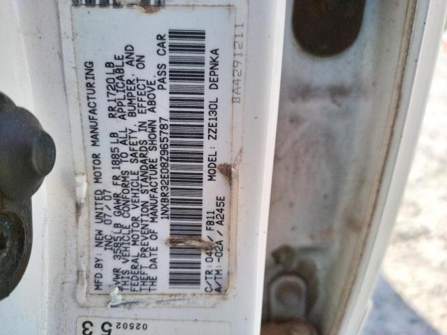 Photo 10 from auction – 2008 TOYOTA COROLLA CE with VIN 1NXBR32E08Z965787