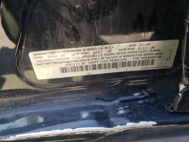 Photo 10 from auction – 2007 VOLKSWAGEN JETTA 2.5 with VIN 3VWPF71K27M081206