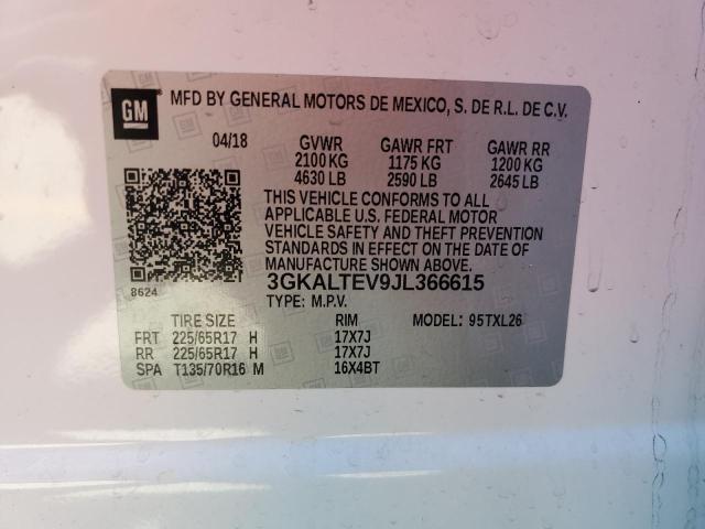 Photo 10 from auction – 2018 GMC TERRAIN SL with VIN 3GKALTEV9JL366615