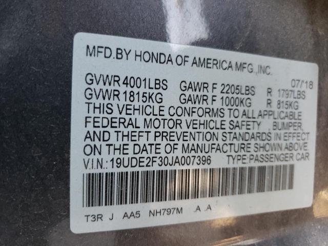Photo 10 from auction – 2018 ACURA ILX BASE W with VIN 19UDE2F30JA007396
