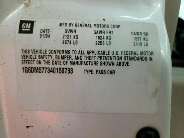 Фото 10 с аукциона – 2004 CADILLAC CTS с VIN 1G6DM577340150733