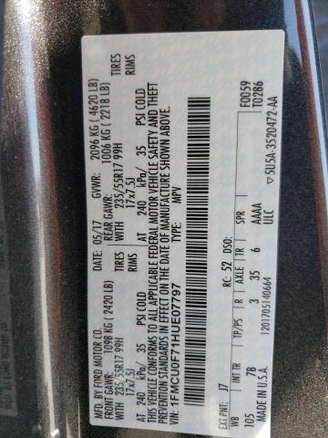 Photo 10 from auction – 2017 FORD ESCAPE S with VIN 1FMCU0F71HUE07797