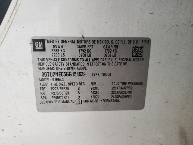 Photo 10 from auction – 2016 GMC SIERRA K15 with VIN 3GTU2NEC5GG154639