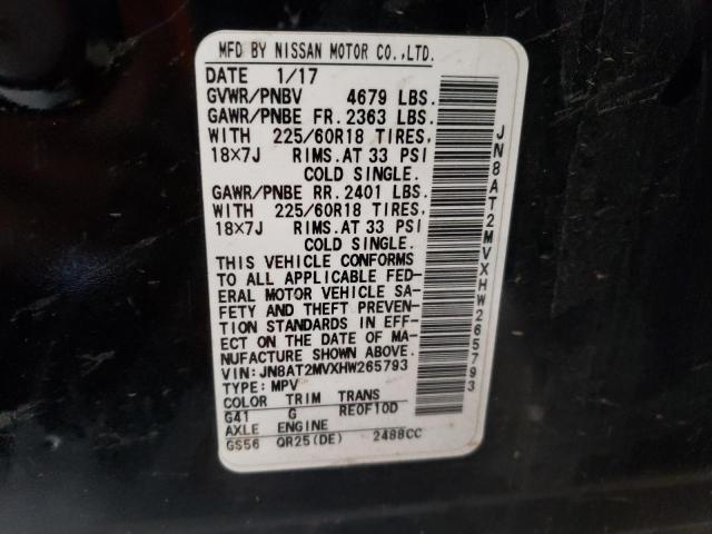 Photo 10 from auction – 2017 NISSAN ROGUE S with VIN JN8AT2MVXHW265793