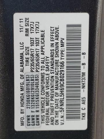 Photo 10 from auction – 2012 HONDA ODYSSEY EX with VIN 5FNRL5H69CB029166