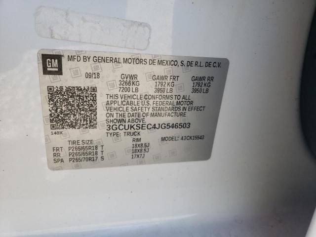 Photo 10 from auction – 2018 CHEVROLET SILVERADO with VIN 3GCUKSEC4JG546503