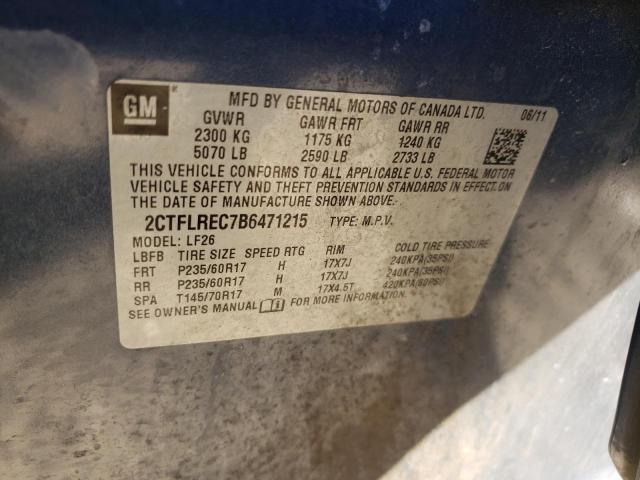 Photo 10 from auction – 2011 GMC TERRAIN SL with VIN 2CTFLREC7B6471215