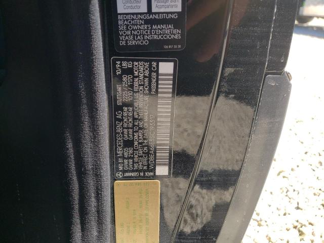 Photo 10 from auction – 1995 MERCEDES-BENZ E 320 with VIN WDBEA66E3SC193317