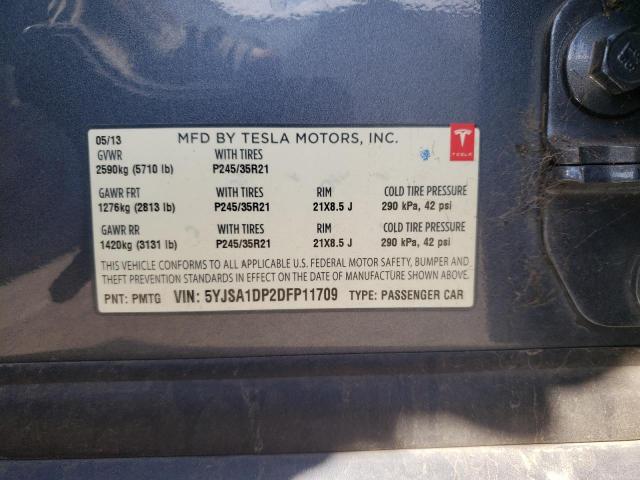 Photo 10 from auction – 2013 TESLA MODEL S with VIN 5YJSA1DP2DFP11709