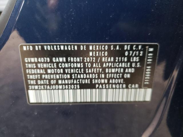 Photo 10 from auction – 2013 VOLKSWAGEN JETTA BASE with VIN 3VW2K7AJ0DM362025