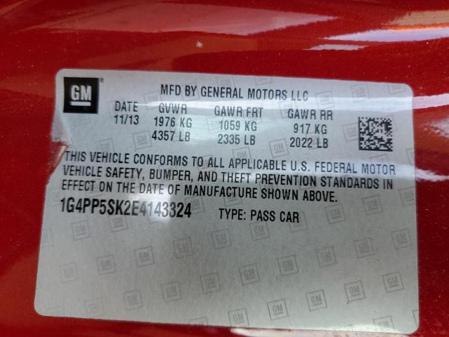 Photo 10 from auction – 2014 BUICK VERANO with VIN 1G4PP5SK2E4143324