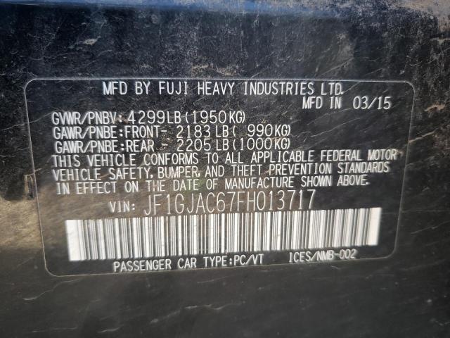 Photo 10 from auction – 2015 SUBARU IMPREZA PR with VIN JF1GJAC67FH013717