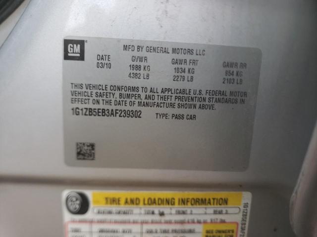 Photo 10 from auction – 2010 CHEVROLET MALIBU LS with VIN 1G1ZB5EB3AF239302