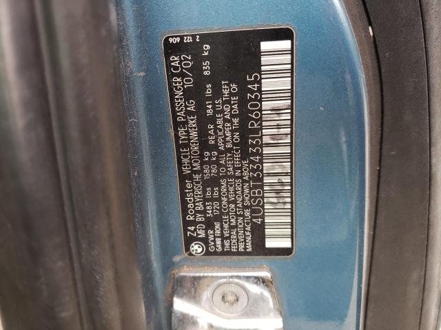 Photo 10 from auction – 2003 BMW Z4 2.5 with VIN 4USBT33433LR60345