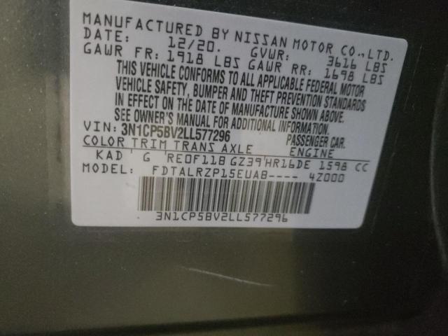 Photo 10 from auction – 2020 NISSAN KICKS S with VIN 3N1CP5BV2LL577296